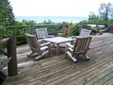 Standard log chair with table